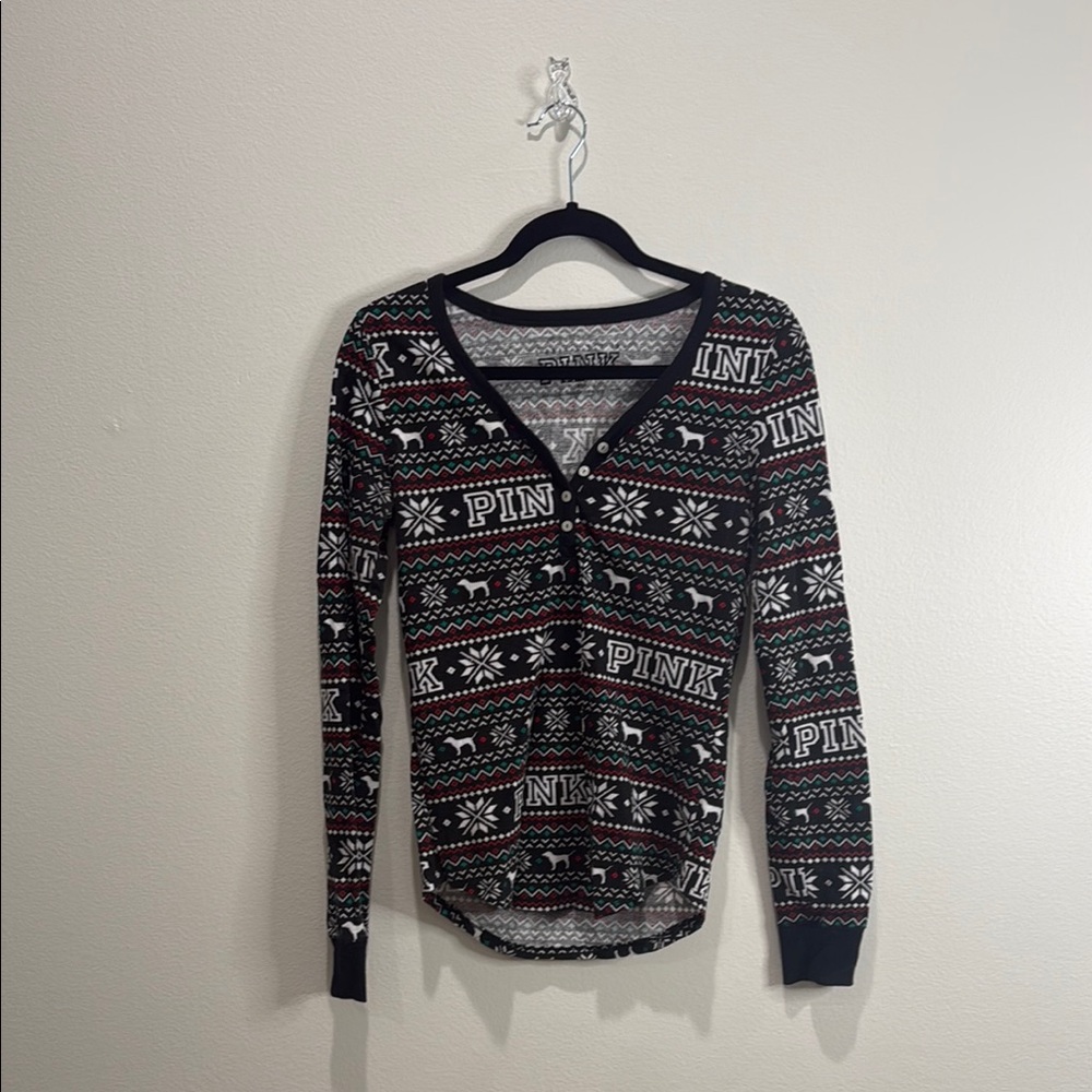 PINK Victoria's Secret Patterned Long Sleeve